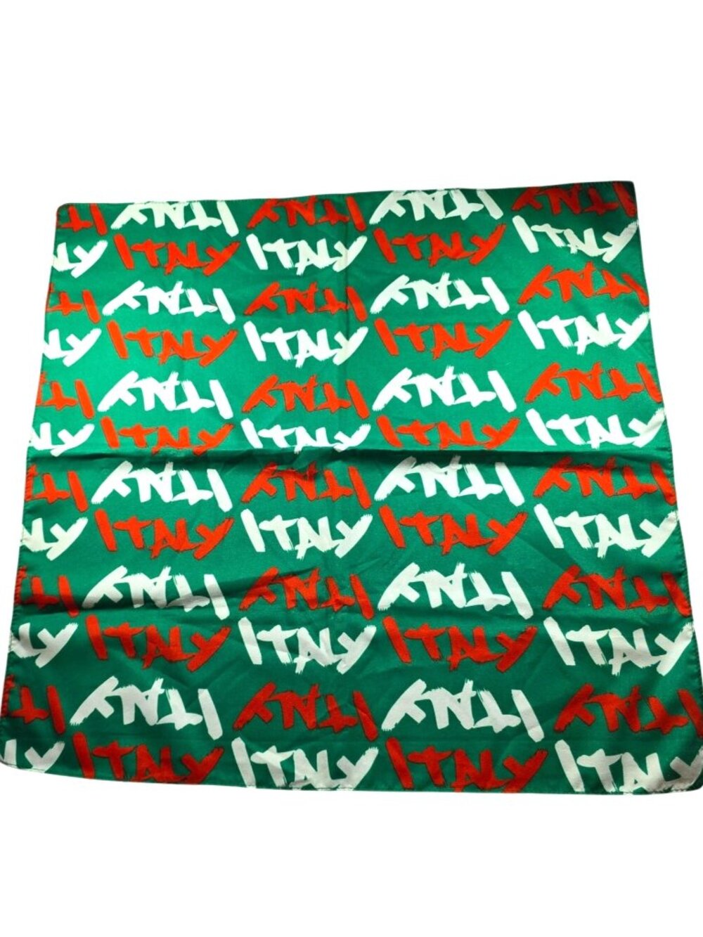 Italy bandana Green Red White Pattern scarf